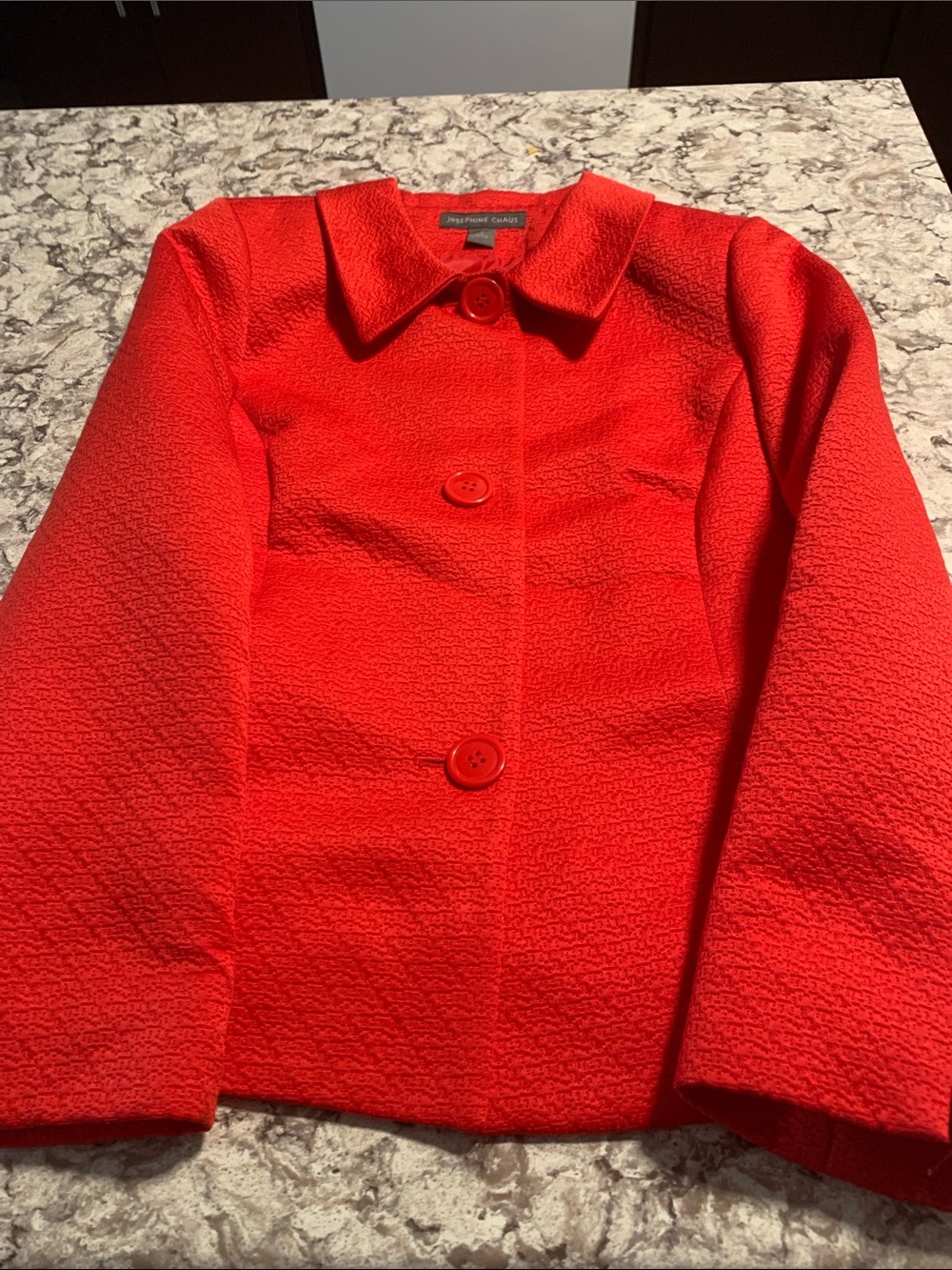 Josephine Chaus Bright Red Textured Jacket